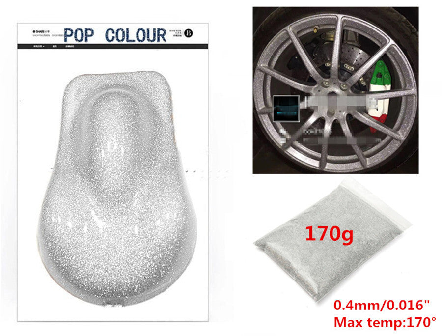170g Silver Glittering Paint Powder Metal Flake Additive For Car Painting Decor