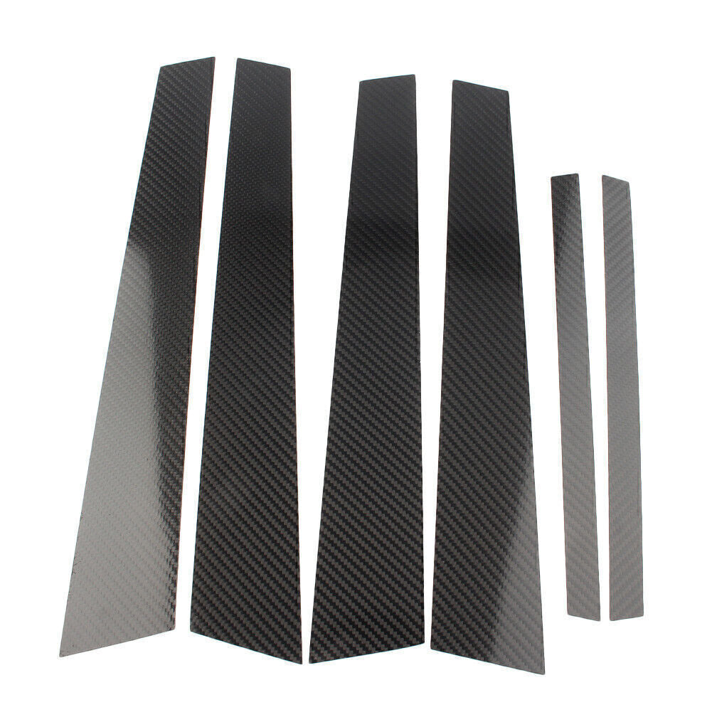 Carbon Fiber Car Window B Pillar Trim Cover Fit for BMW 3 Series for BMW E46 1998-2004