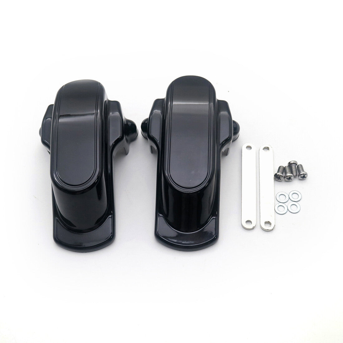 Black/Chrome Rear Frame Axle Covers for Harley Dyna FXDF FXDL FLD FXD 2006-2016 Q