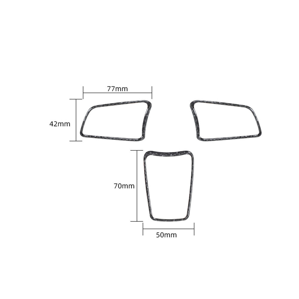 for Dodge for Challenger 2015-2020 Red Central Control Dashboard & Vents Trim Cover v