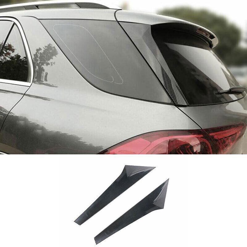 for Benz GLE 2020-2023 Carbon Fiber Look C Pillar Panel Window Side Cover Trims