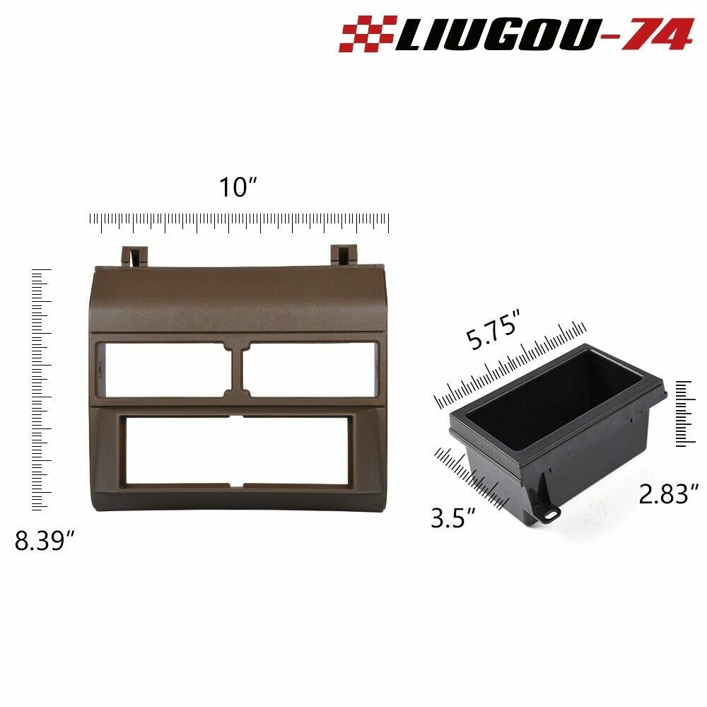 Radio Single Din Dash Kit Pocket Bezel Brown Fits 1988 - 1994 for GMC Trucks U- v