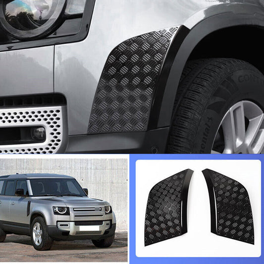 for Land Rover for Defender 2020-2024 Black Front Bumper Anti-Scratch Plate Cover 2x