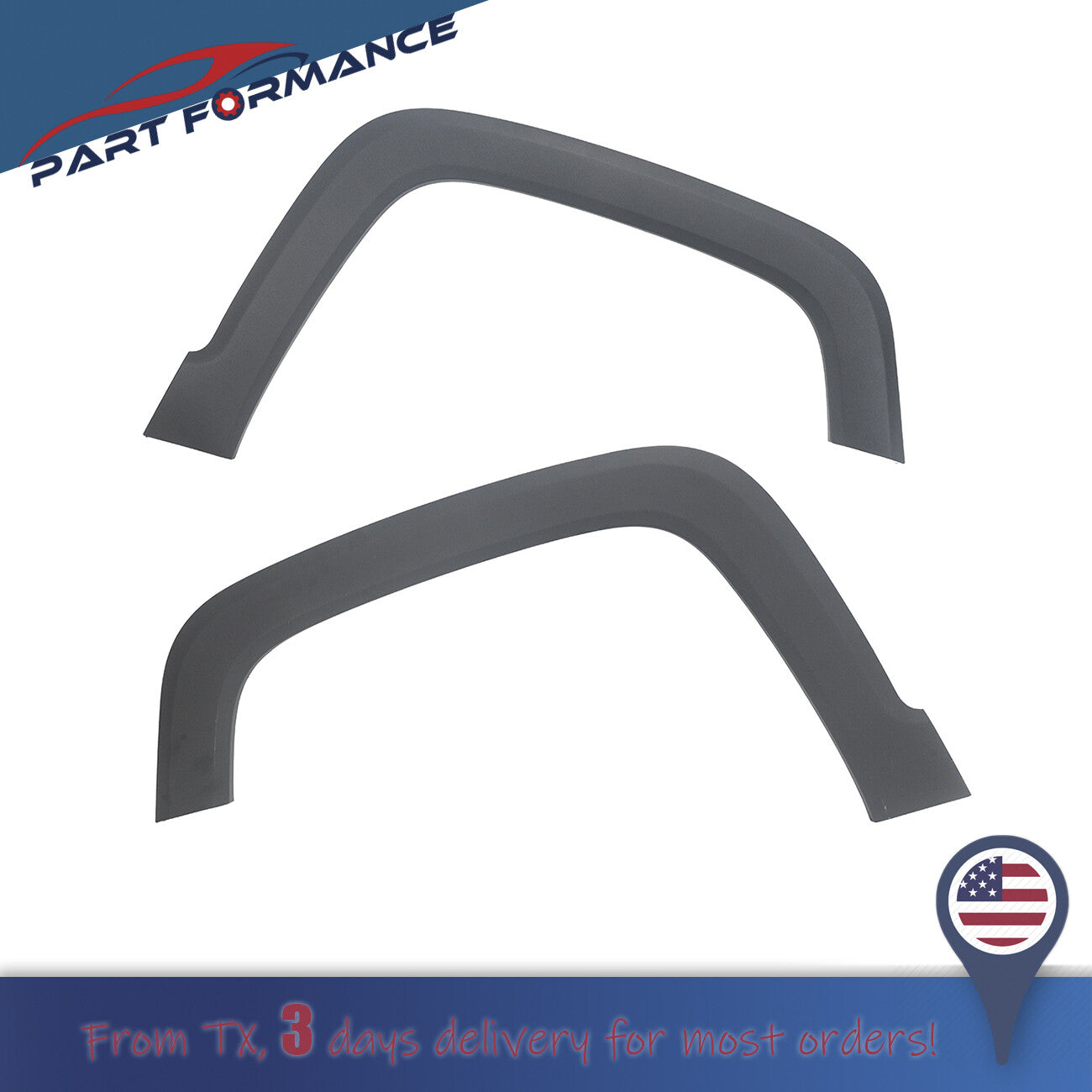 Fender Trim for 2015 - 2018 for Jeep Renegade 2 Piece Front Driver and Passenger Side - v
