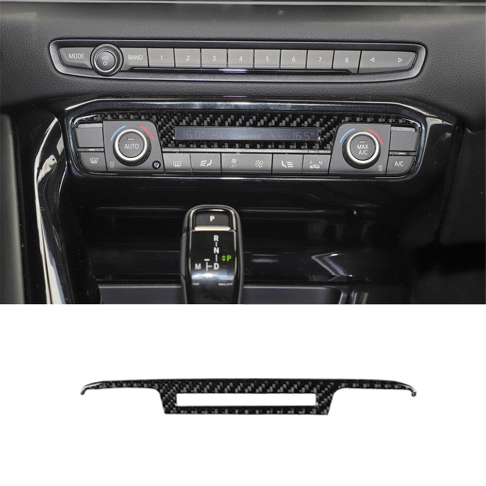 Red Carbon Fiber Rear Cup Holder Frame Cover Trim For Explorer 2020-2023 v