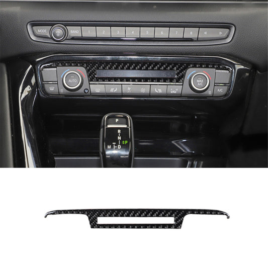 Red Carbon Fiber Rear Cup Holder Frame Cover Trim For Explorer 2020-2023 v