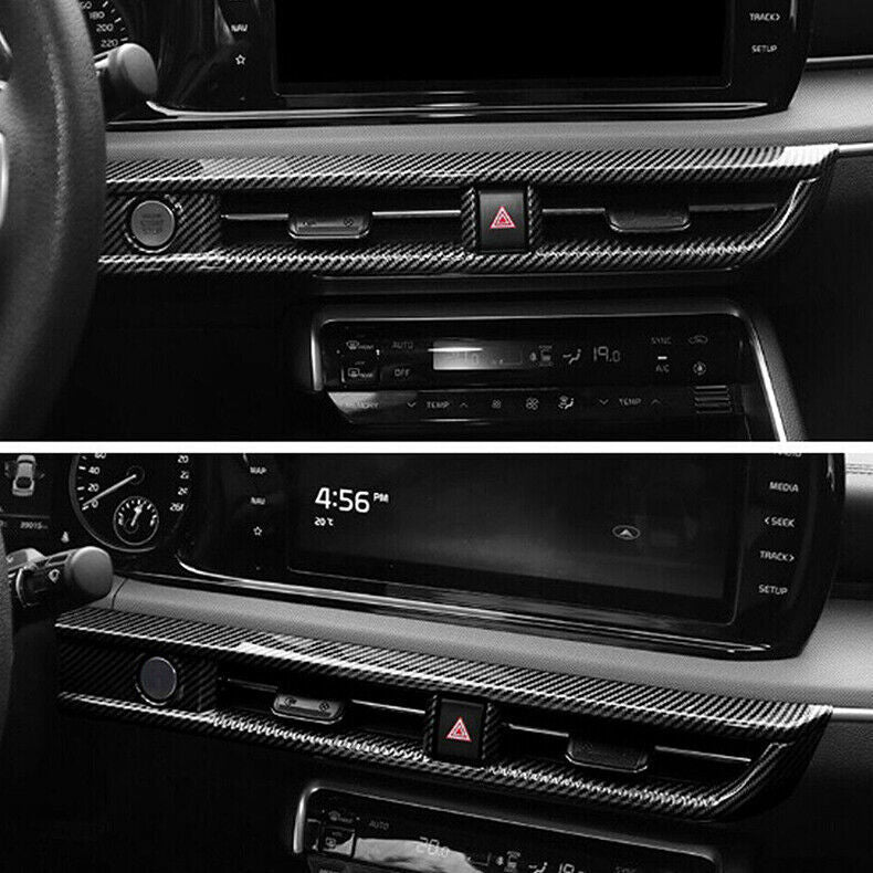 For Highlander 2020-2022 Silver Car Interior Gear Shift Knob Cover Trim v