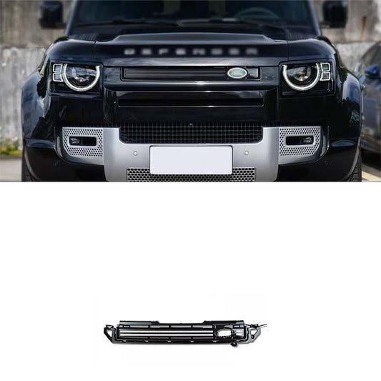 Mesh Grille Led Gloss Black Front Upper for Land Rover for Defender 2020-23 W/light
