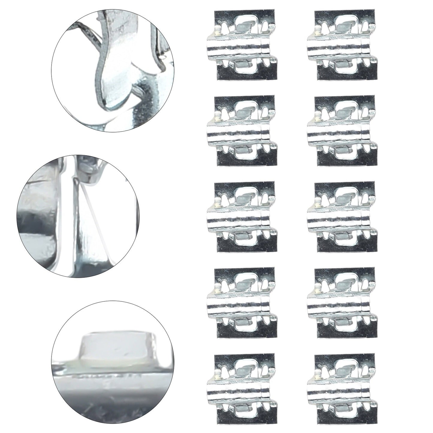 High-efficiency metal clips for organizing automotive wires and cables (10-pack)