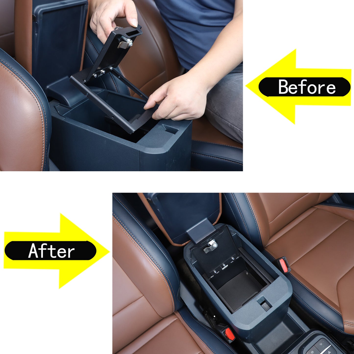 Center console vault safe armrest storage lock box suitable for Maverick 2022 - 24- n