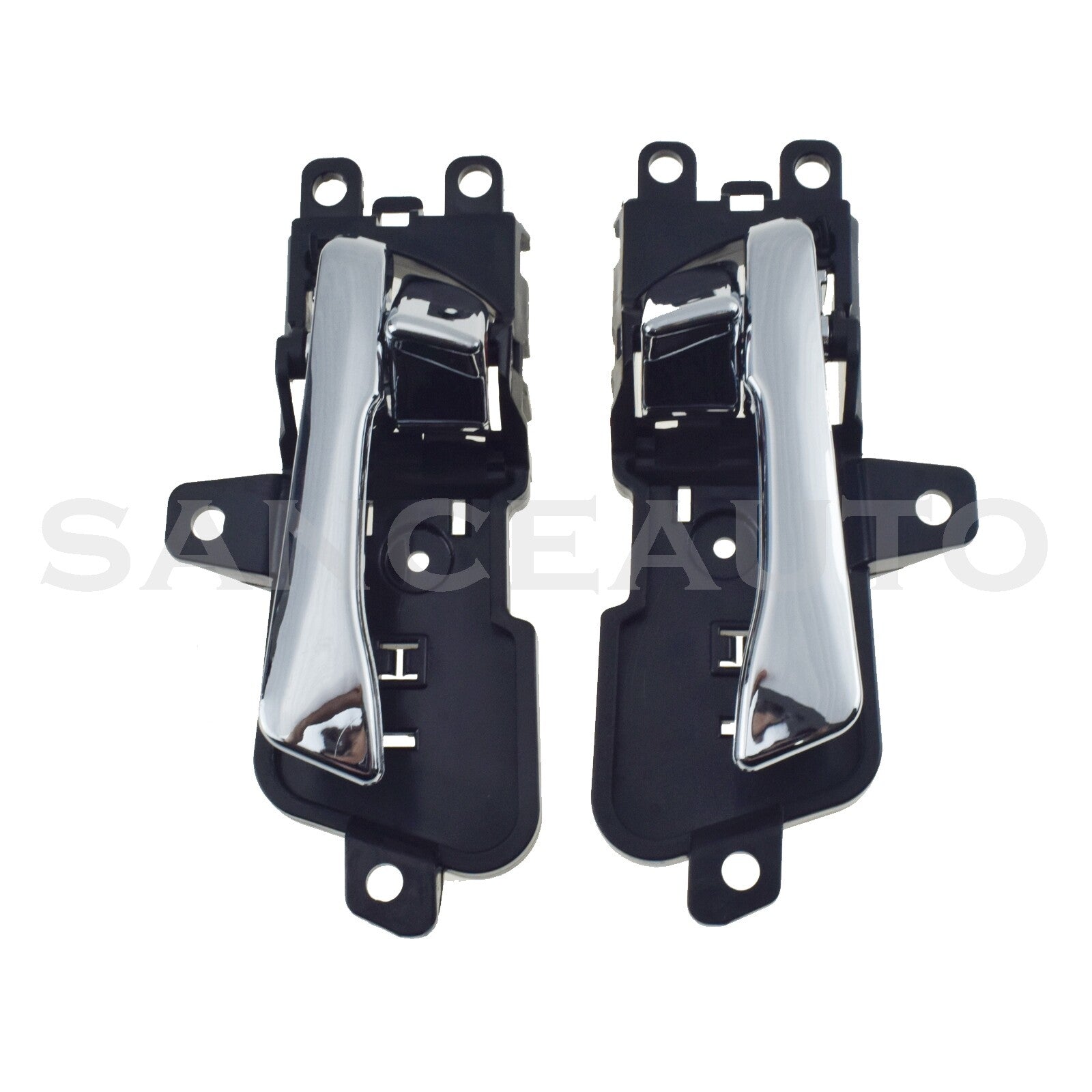 Two-piece set of chrome-plated interior door handles (front, rear, left, right) suitable for Hyundai Sonata 2011-2015. n