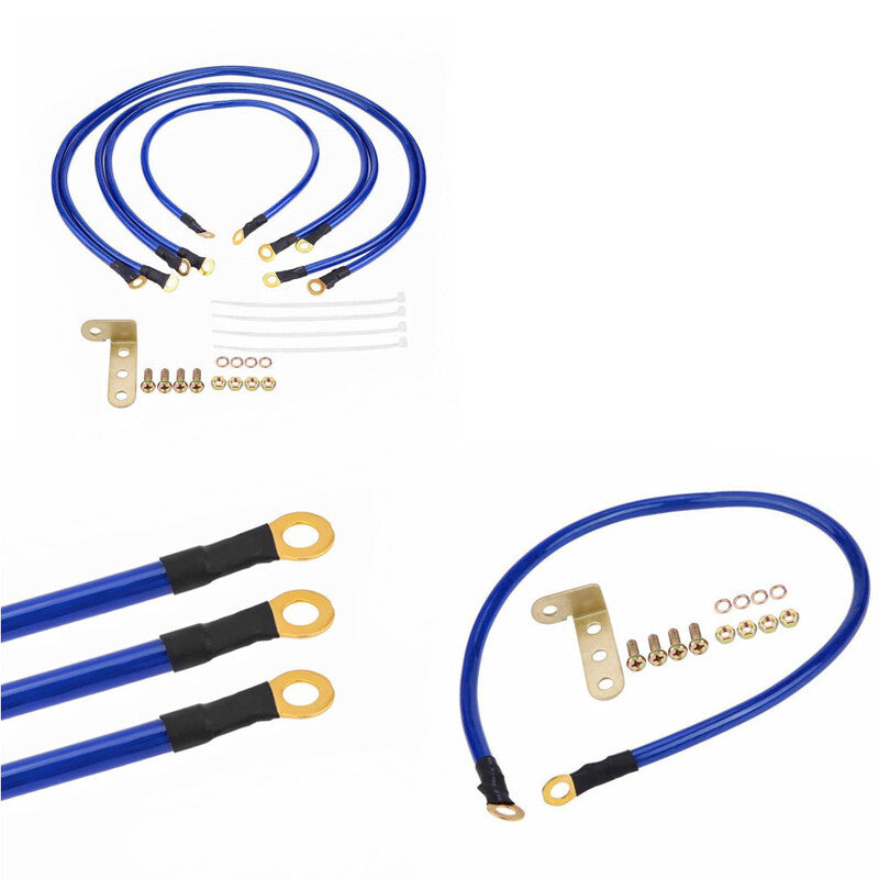 Grounding cable and wire kit, 5-point automotive audio grounding cable and grounding wire kit, US stock - n