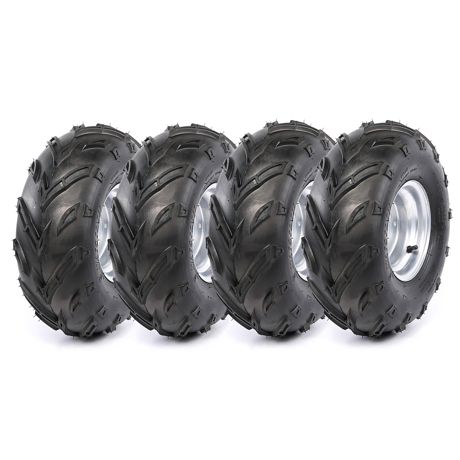 4PC 16x8-7 Front Rear Wheel Tyre Rim 4 Stud For Go Kart Ride on Mower ATV Quad