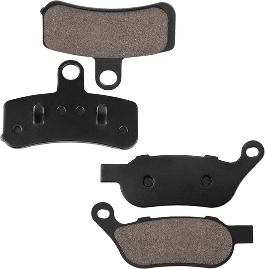 Front Rear Brake Pads for Harley Wide Super Glide Street Bob Softail Blackline
