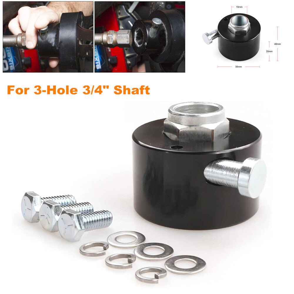 Aluminum car steering wheel quick release disconnect hub 3-hole 3/4-inch shaft size - n