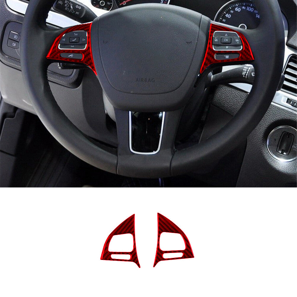 2Pcs Carbon Fiber Air Conditioning Control Cover Trim for Audi Q7 2007-2015 v