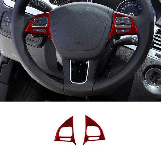 2Pcs Carbon Fiber Air Conditioning Control Cover Trim for Audi Q7 2007-2015 v