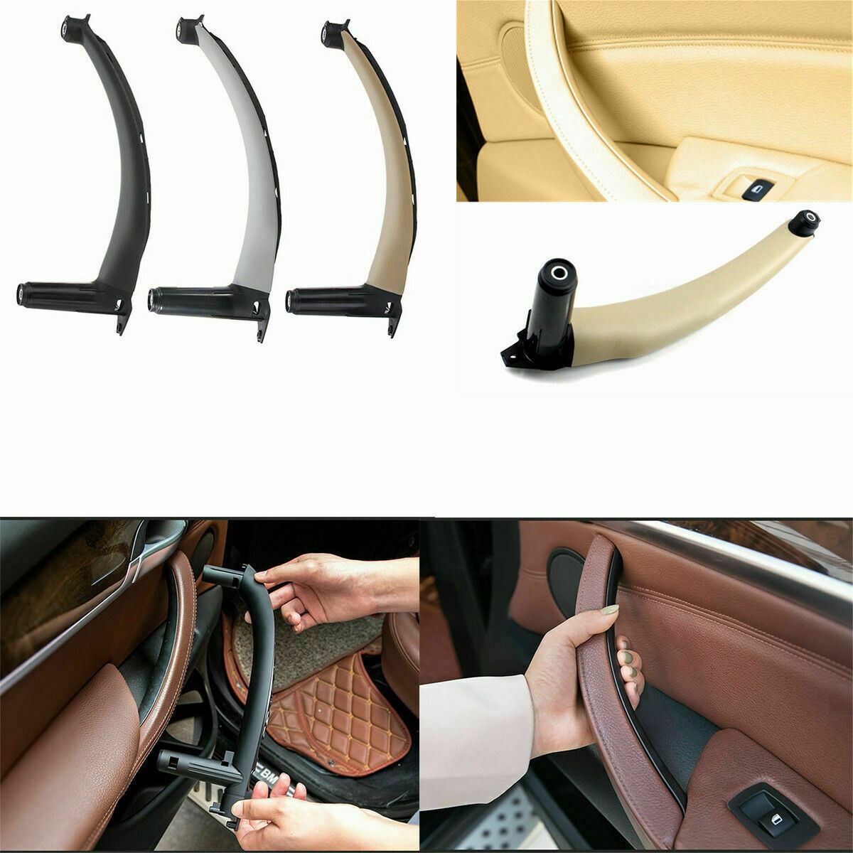 Driver Left Inner Door Panel Handle Pull Trim Cover Fit for BMW E70 for X5 2007-2014
