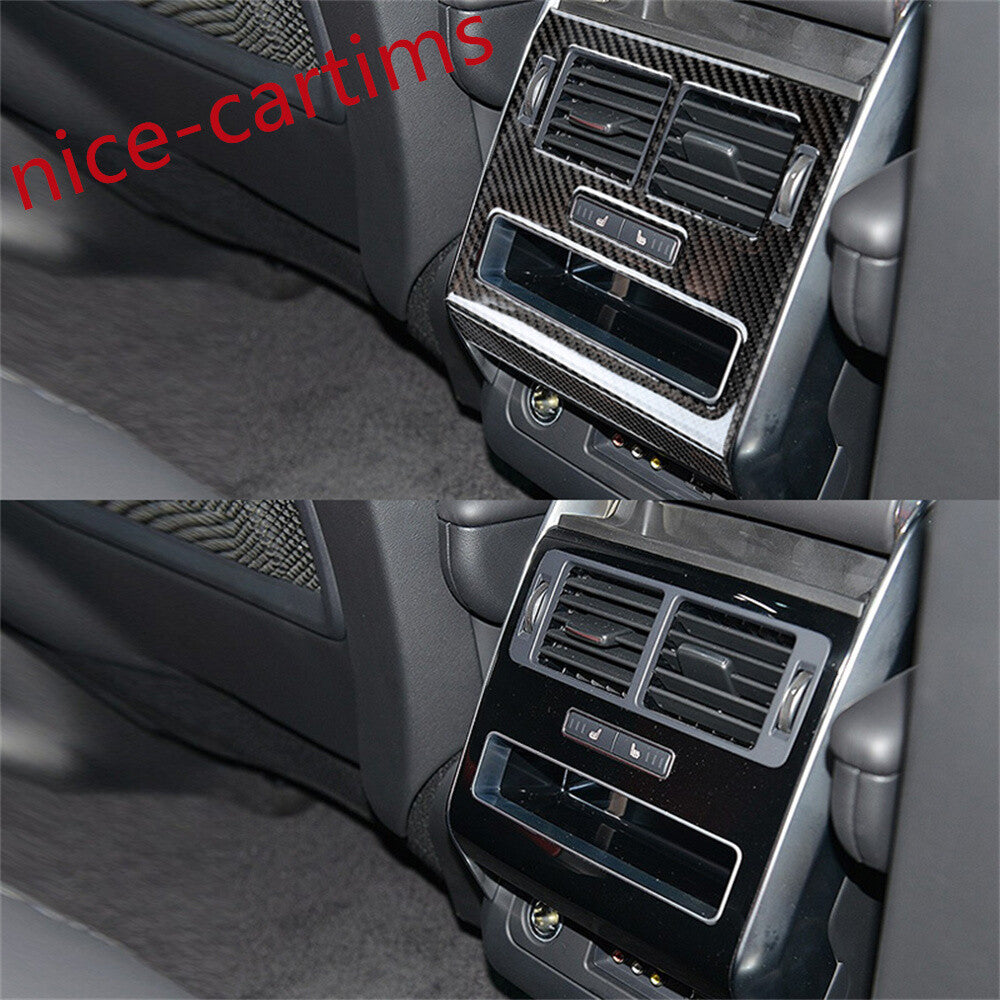 Carbon Fiber Rear Air Vent Outlet Panel Cover For LR for Range Rover Sport 2014-2017