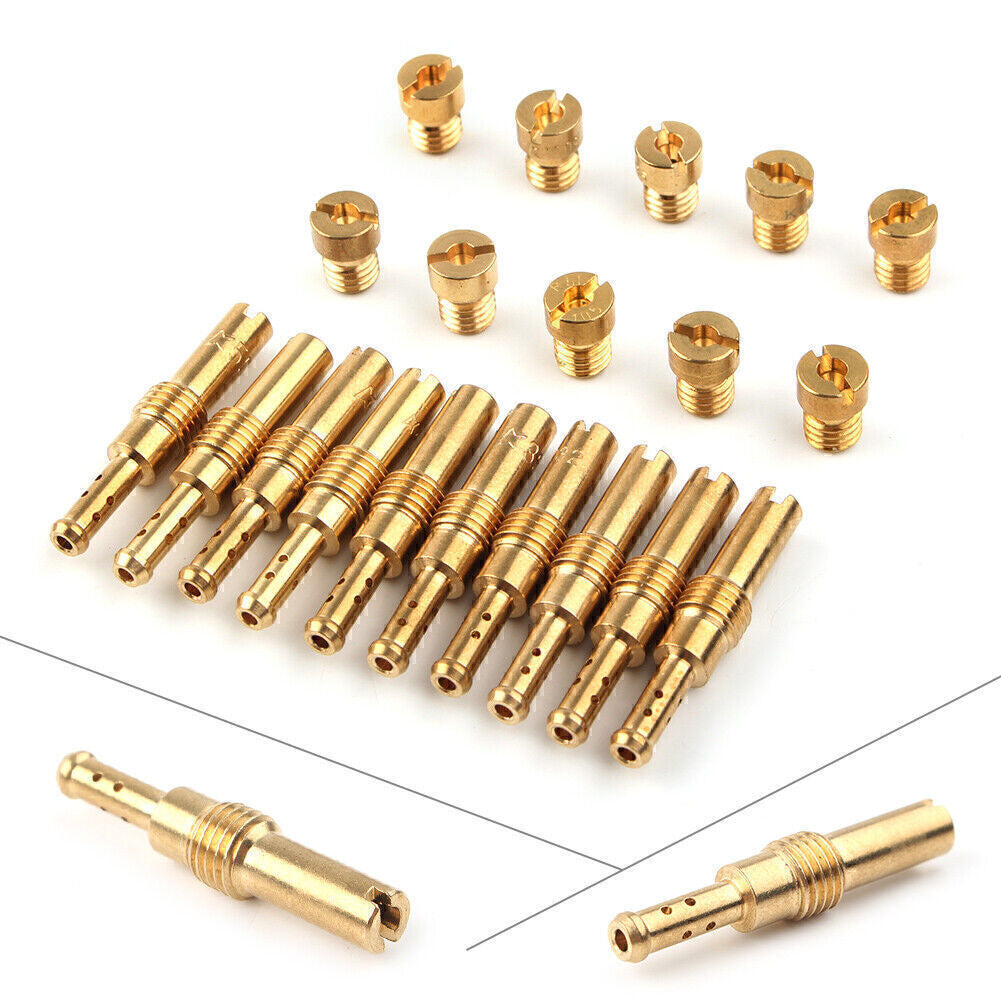 20Pcs Set Carburetor Main Jet kit  Slow/Pilot Jet Tool Fit PWK Keihin OKO CVK