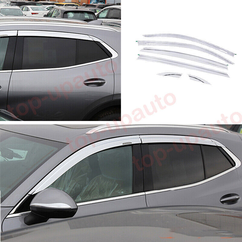 for Buick Envision 2021-2024 silver Window Wind Visors Rain Guard Vent Deflector