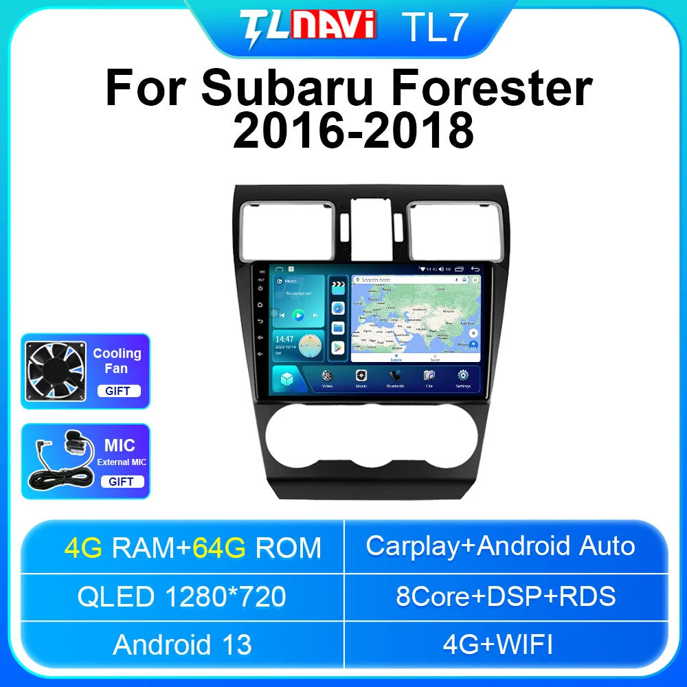 Car Radio for Subaru for Forester 2016-2018 CarPlay GPS Navi Stereo Android Screen