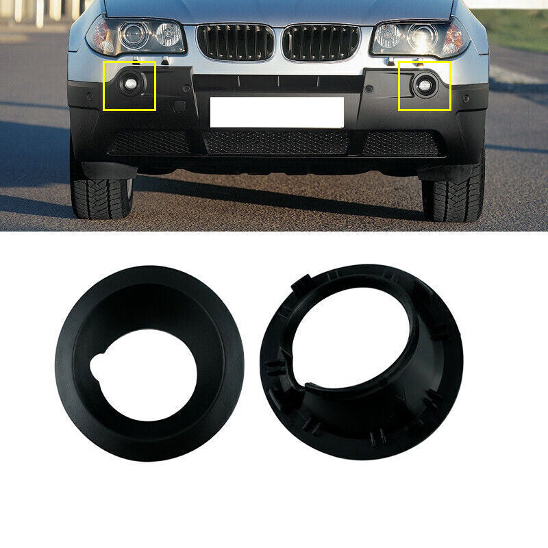 1 Pair Front Bumper Fog Light Cover Trim Bezel Fit for BMW X3 E83 2004 2005-2006