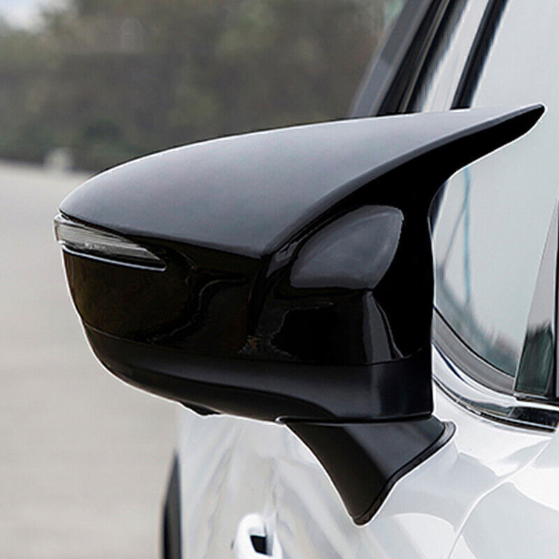 2PCS for Mazda CX-5 CX5 2016 Black Look OX Horn Rear View Mirror Cap Cover Trim