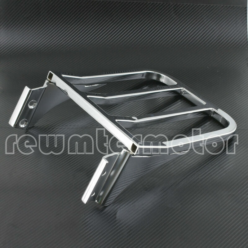 Chrome Sissy Bar Backrest Luggage Rack Fit for Harley Sportster XL Dyna Softail