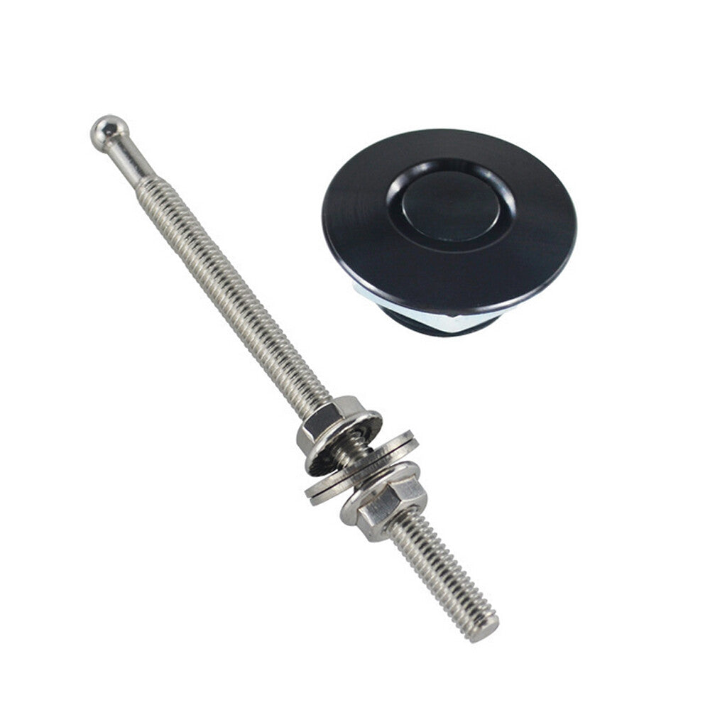 2Pcs Push Button Quick Release Hood Pins Bonnet Lock Clip Latch Bumper Universal
