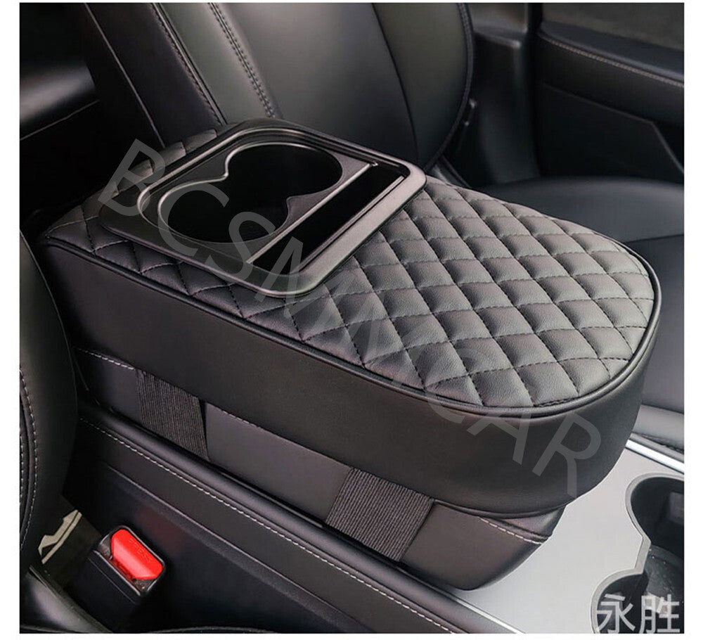 Comfortable Car Armrest Pad Heighten Cushion Storage Box For Auto Center Console Q