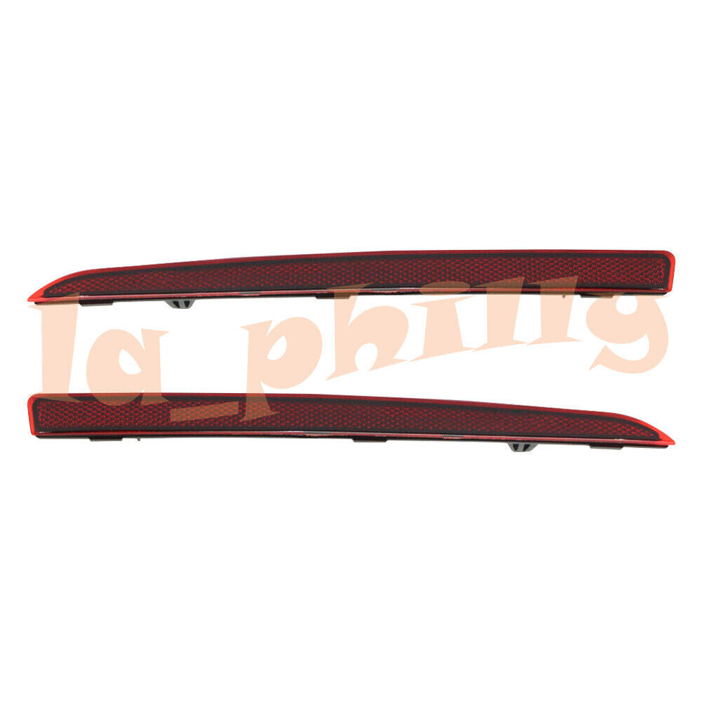 2x Right+Left Side Rear Bumper Brake Light Reflector for Lincoln MKZ 13-2020