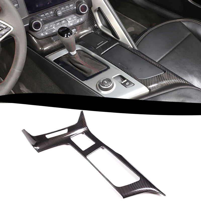 Carbon ABS outer gear panel protective cover trim for 2014-2019 for Corvette C7- n