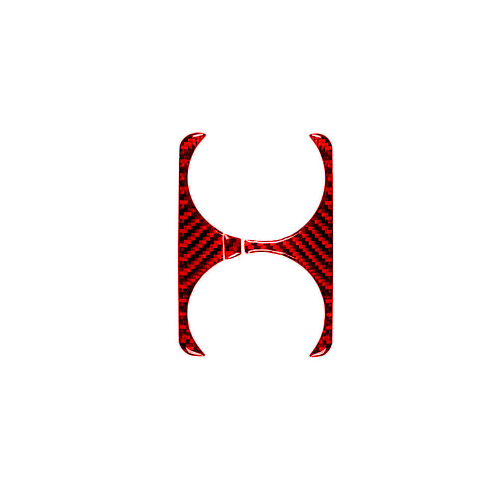 2Pcs Carbon Fiber Front Door Cup Holder Cover Trim For Ranger 2019-2022 v