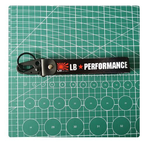 Car keychain/key ring with lanyard - LB performance suitable for Nissan .