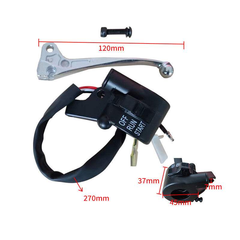 Motorcycle Pocket Bike PW50 Throttle Handle Starter Kill Switch Brake Lever - n