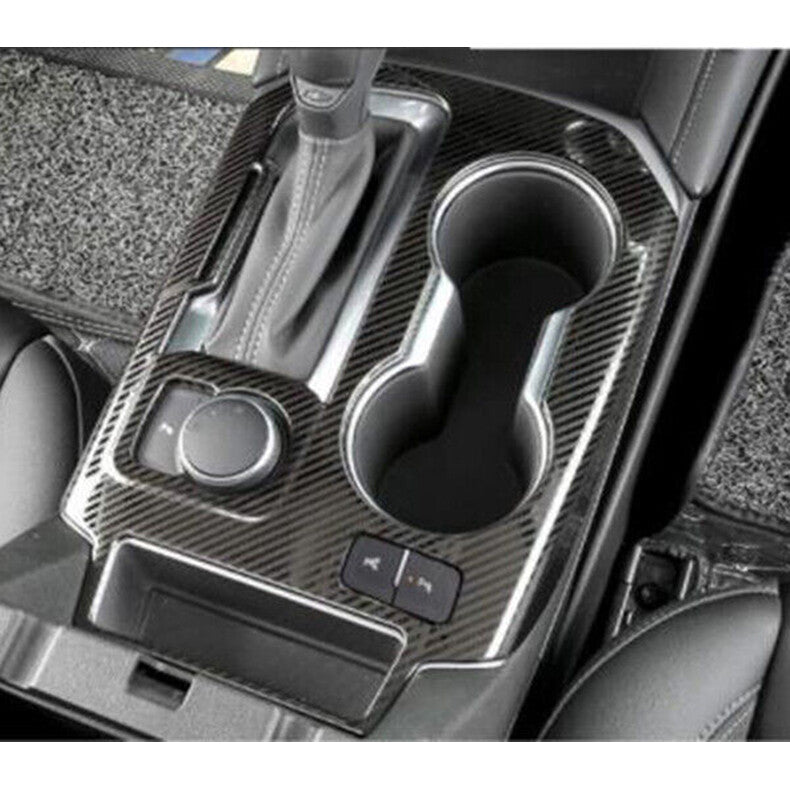 for Chevy Blazer 2019-22 LHD Carbon Fiber Inner Gear Shift Box Panel Cover Trim