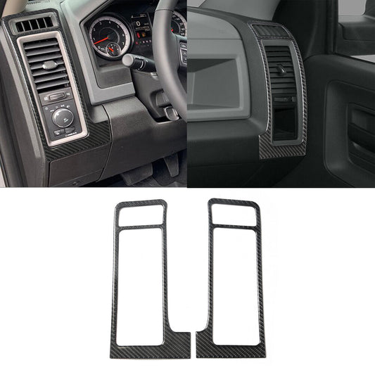 2Pcs Red Carbon Fiber Rear Center Console Cover Trim for Hyundai Azera 2006-2011 v