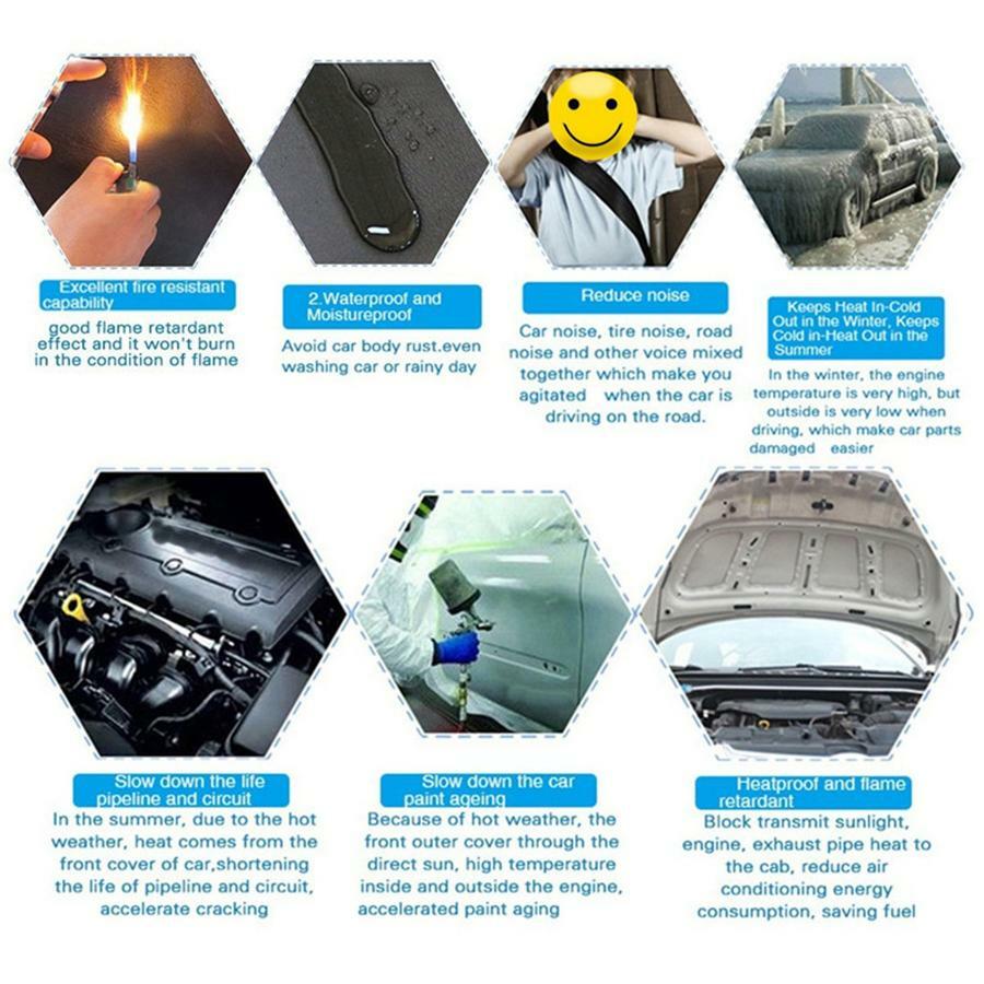 Car Hood Sound Proofing Deadening Heat Noise Insulation Foam Mat 5MM 50¡Á200CM