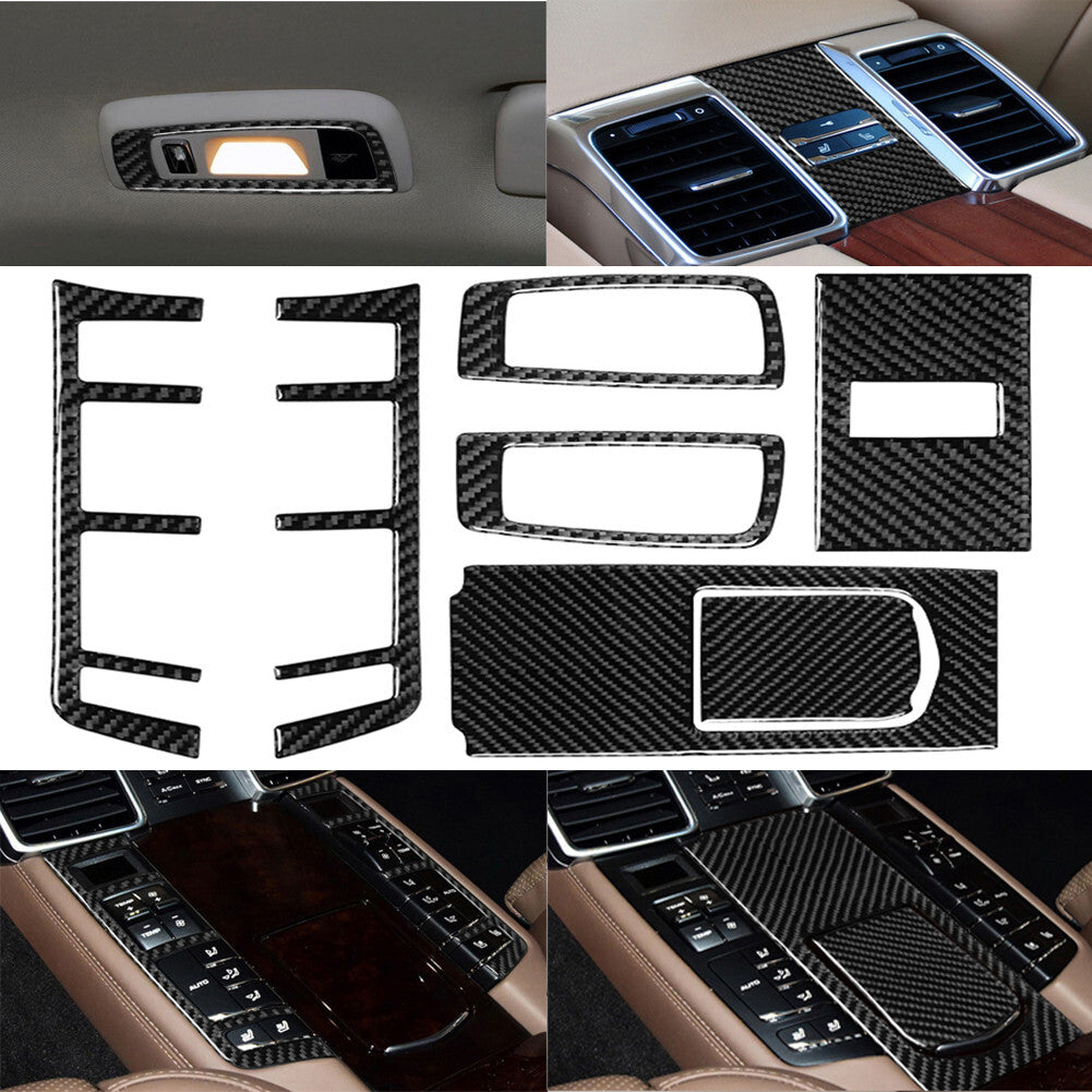 Red Carbon Fiber Reading Light Panel Cover Trim For 5 F10 F07 2010-17 v