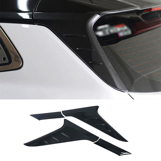 for Hyundai Kona 2018-2023 Carbon Fiber Rear Window Spoiler Side Wing Cover trim