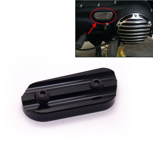 Black CNC Finned Chain Inspection Cover for Harley Sportster XL883 XL1200 04-18 Q