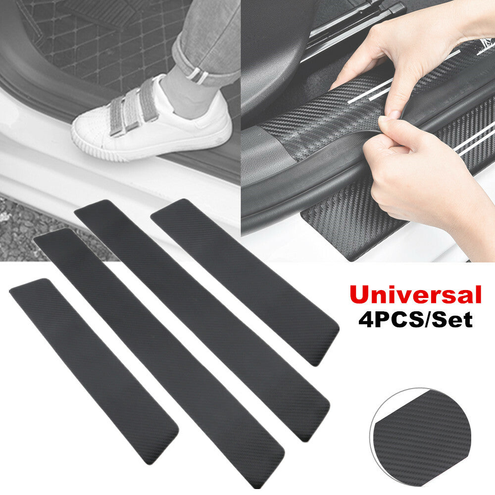 4x Carbon Fiber Door Panel Sill Protector Stickers for and for Kia - n