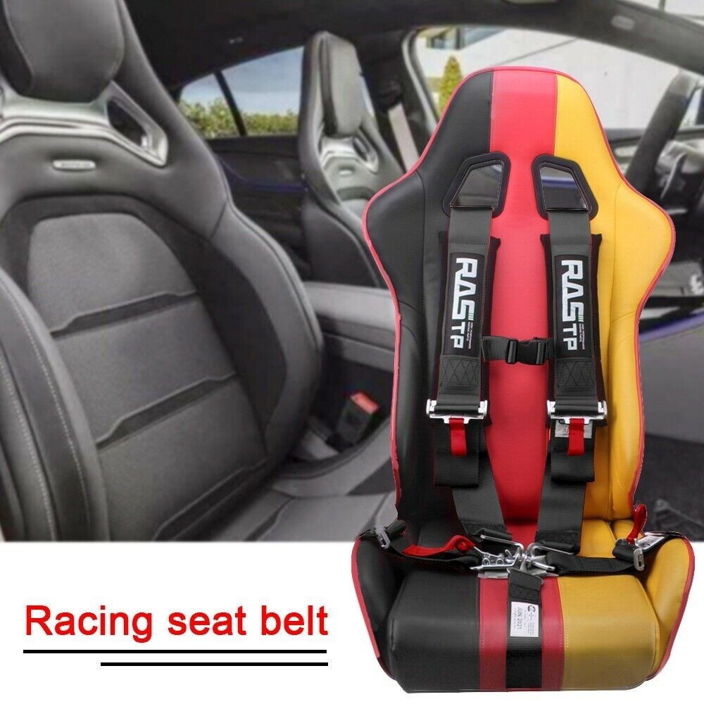 5 Point Racing Harness Safety for Seat Belt Quick Release 3 Padding ATV UTV Black Q