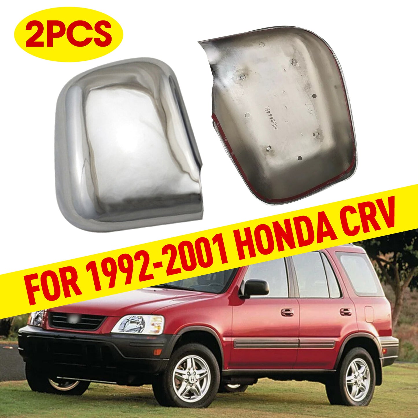 2pcs For 1992-2001 for Honda CRV ABS Chrome Rearview Mirror Side Cover Housing Trim