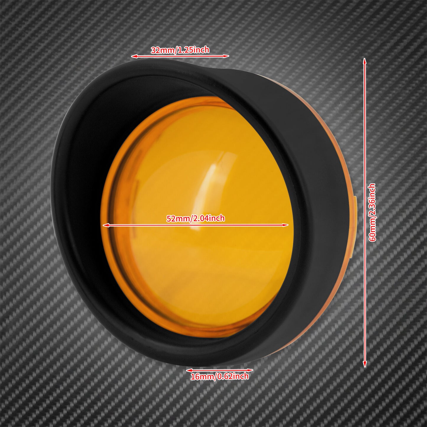 Visor Ring Turn Signal Amber Lens Cover Fit for Harley Dyna Softail Sportster XL