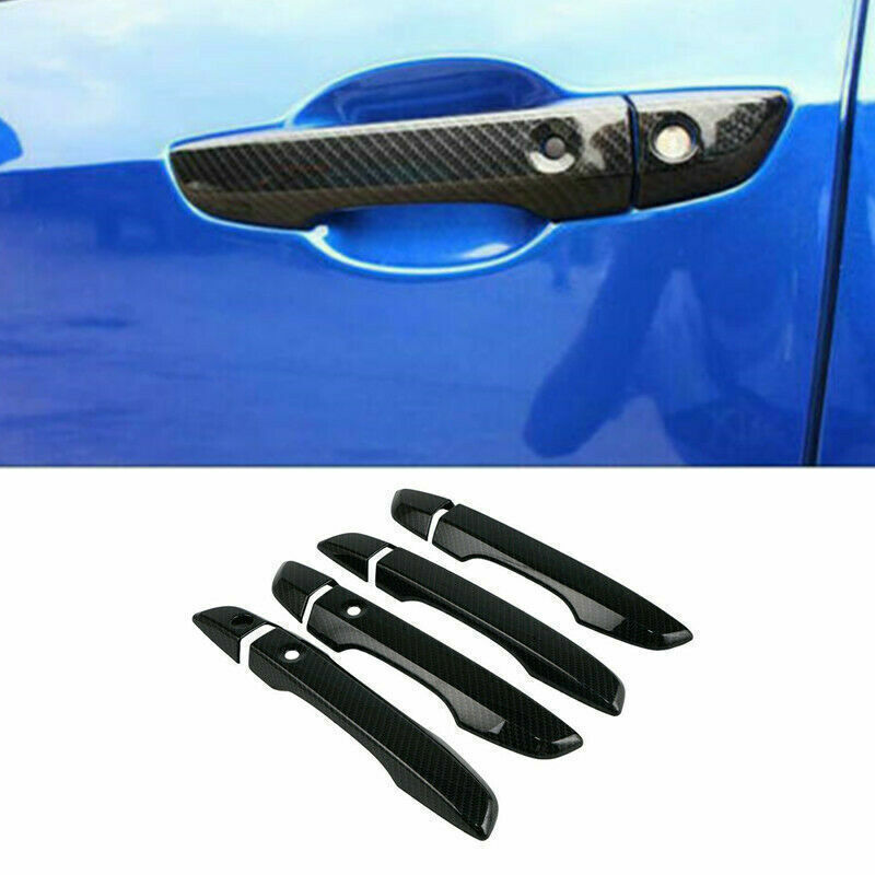 8PCS Carbon Fiber Style Door Handle Moulding Cover Trim for Honda for Civic 2019-21