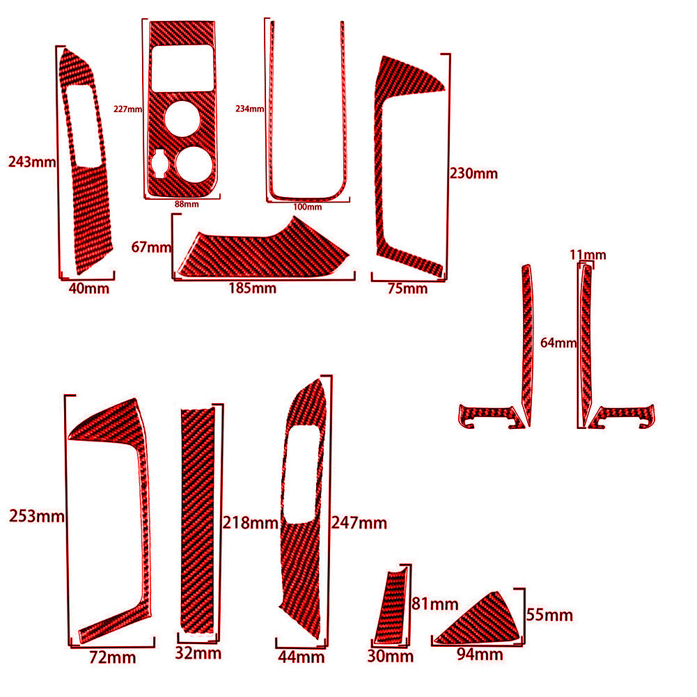 Carbon Fiber Automatic Transmission Cover Trim Type C for Camry 2007-2011 v