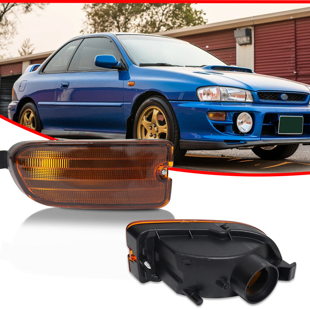 Amber front corner side parking light 2-piece set suitable for Subaru Impreza 1999 2000 2001- v