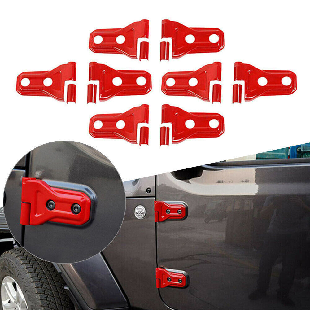 Door Hinge Trim Cover Fit for Jeep for Wrangler JL 2018 Accessories 8PCS Red